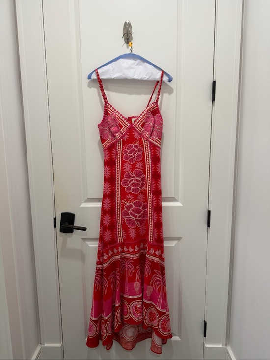 FARM Rio Dresses & Skirts - FARM Rio Red and Pink Floral Maxi Dress